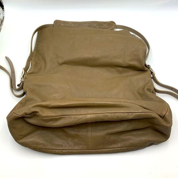 Auth Jimmy Choo Taupe Biker Chain Relaxed Hobo Bag. Excellent Preloved Satchel. - Picture 15 of 16